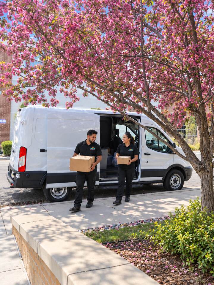 MG Express courier vehicle ready for a local delivery