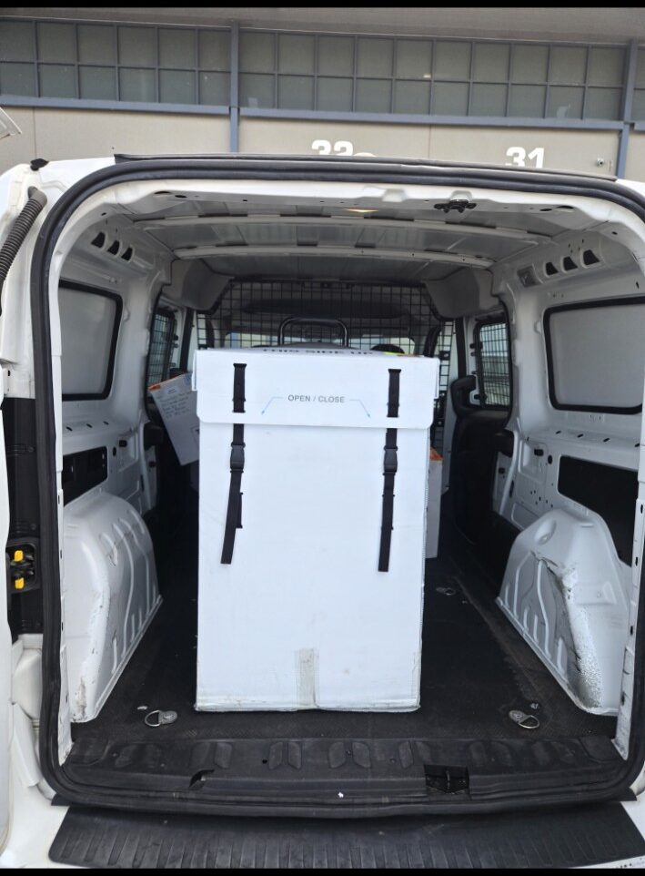 Courier vehicle serving a Colorado delivery route